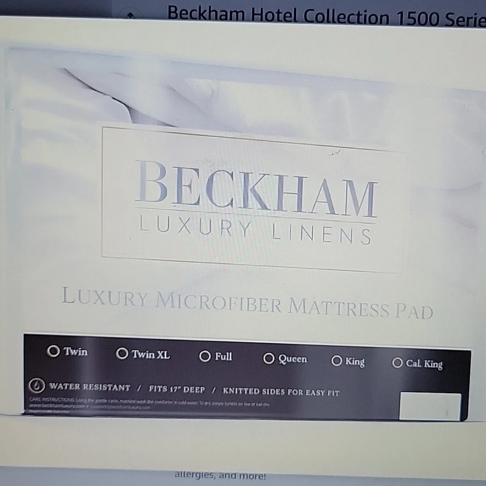 Beckham Hotel Collection Microfiber MattressPad TwinXL Quilted hypoallegenicNEW…